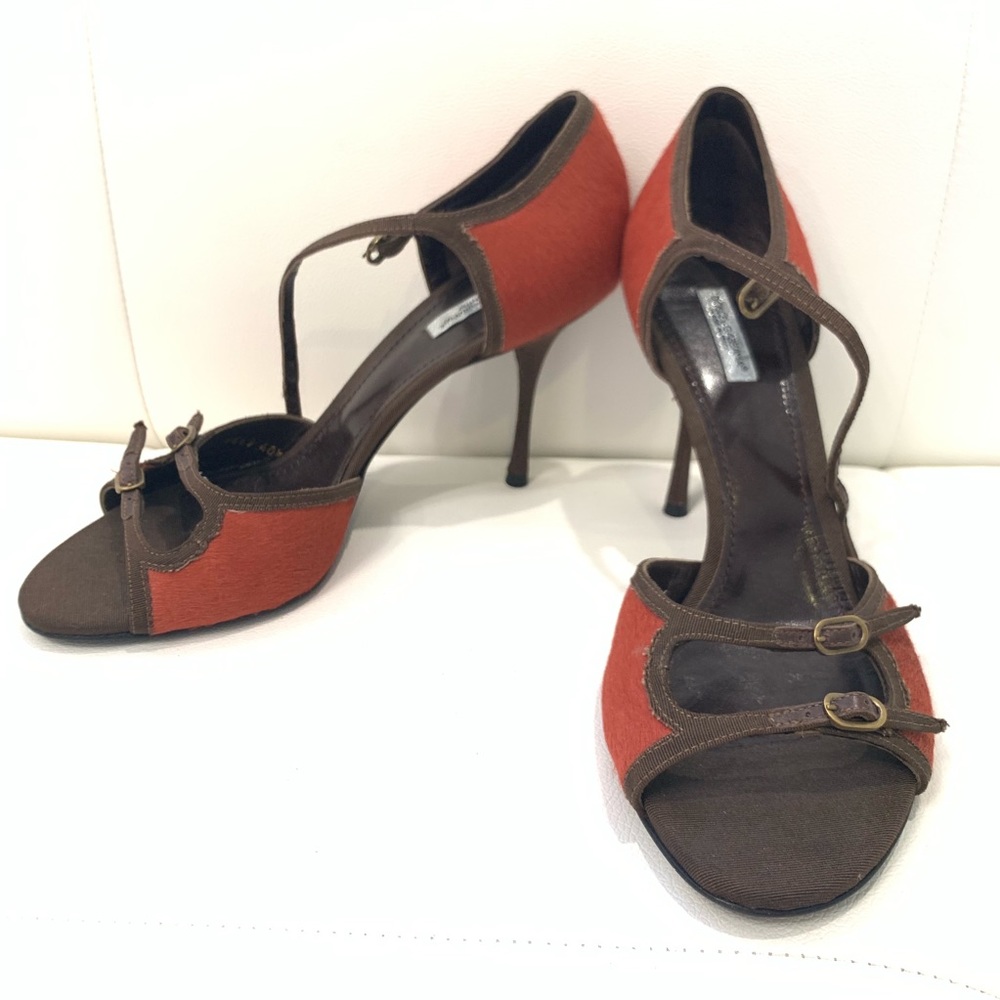 DOLCE & GABBANA Pony Hair Sandals Sz 40.5
